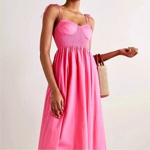 Elegant Pink Sleeveless Dress